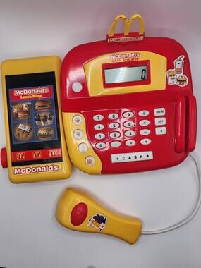 McDonald's 2004 Vintage Toy Cash Register Teller WORKS - Incomplete, Read Descr.